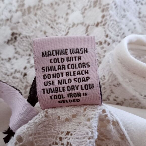 DRESS CLUB CREAM LACE SHIRT DRESS W/CAMI DRESS SZ.L EUC - Picture 9 of 9